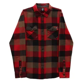 Vans Box Flannel Shirt - Chili Pepper/Sepia Contrast Stitch Classic Style