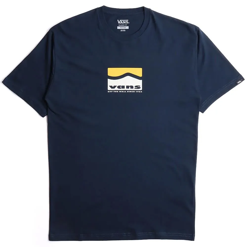 Vans Center Sidestripe T-Shirt - Navy Pre Shrunk Fabric HeatResistantMaterial