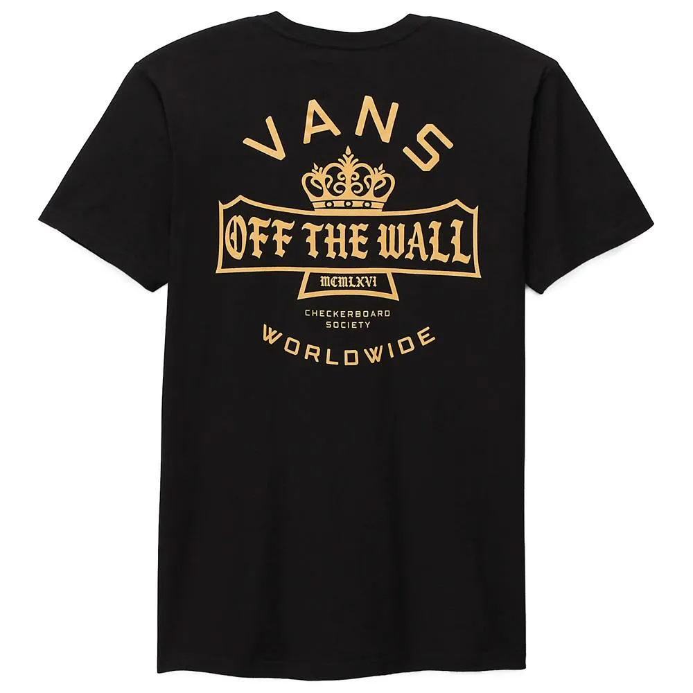 Stylish Wear Autumn Wear Vans Checkerboard Society T-shirt - Black
