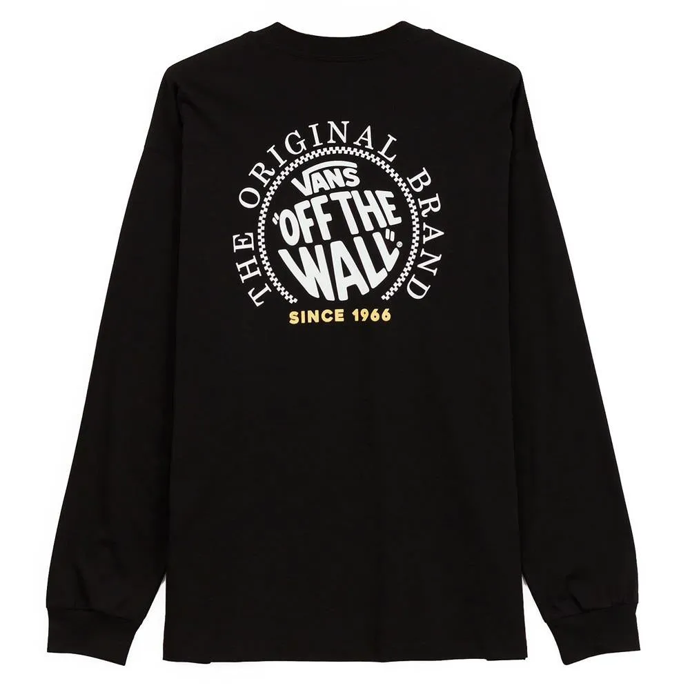 Casual Essentials Wear SeamlessSidePanels Vans Circle Loose Fit Long Sleeve T-shirt - Black