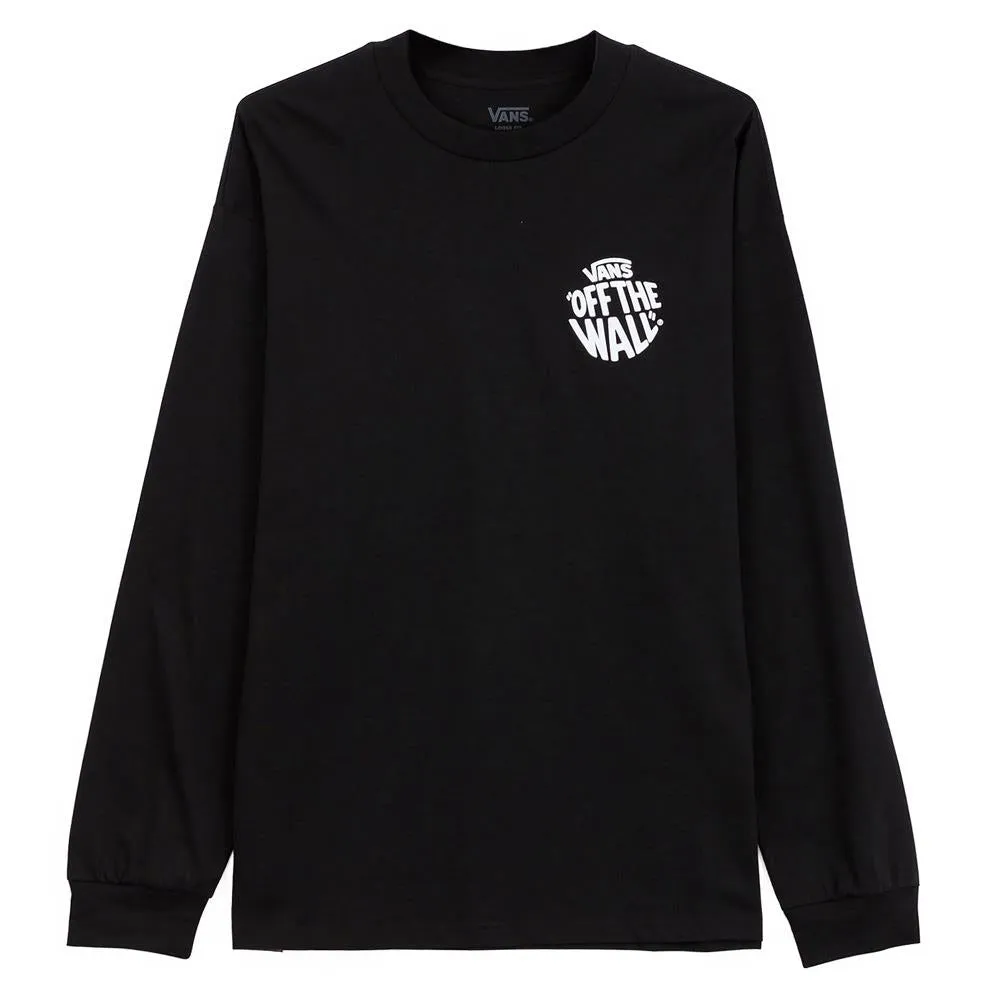 Vans Circle Loose Fit Long Sleeve T-shirt - Black Natural Fiber Blend