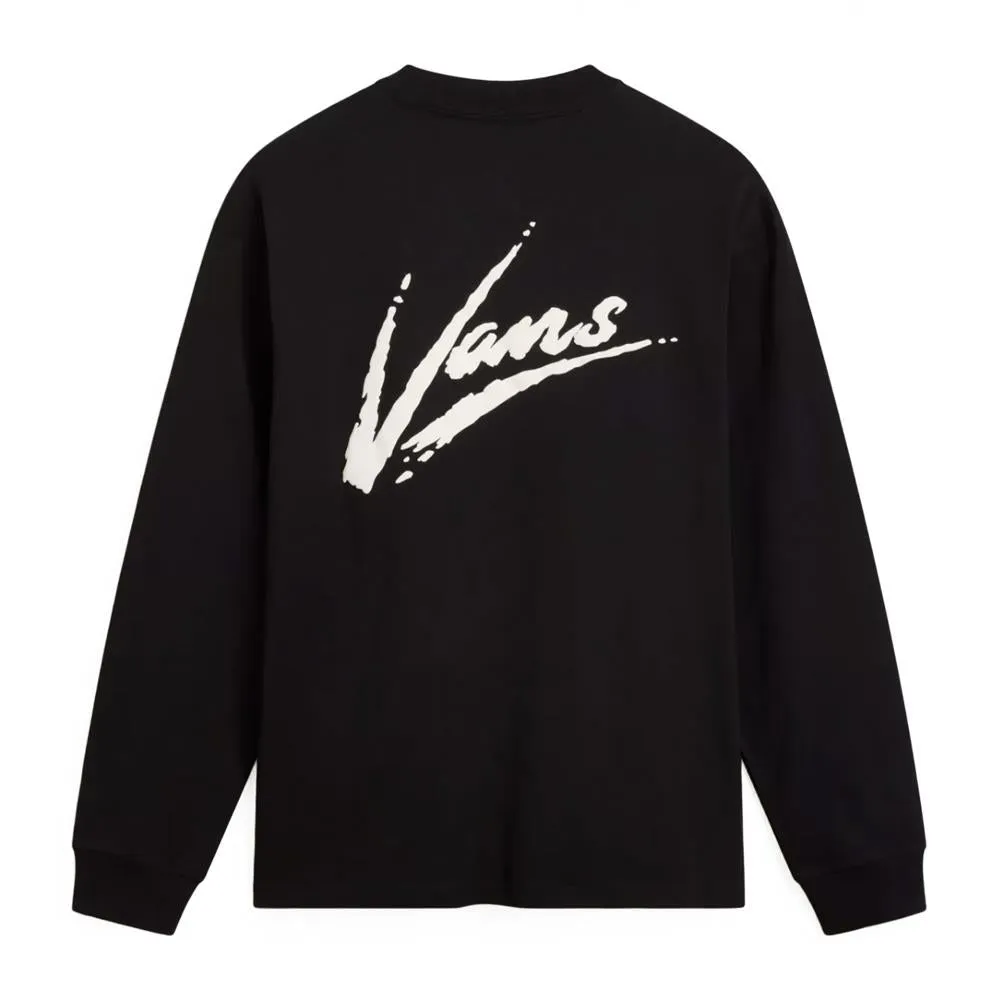 Vans Dettori Loose Fit Long Sleeve T-shirt - Black/Marshmallow Rayon blend Sun Protection