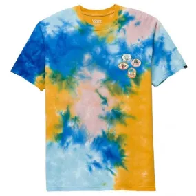 Foam Print Detail Fresh Outfit Vans Fresh Pear Tie Dye T-Shirt - Blue Glow