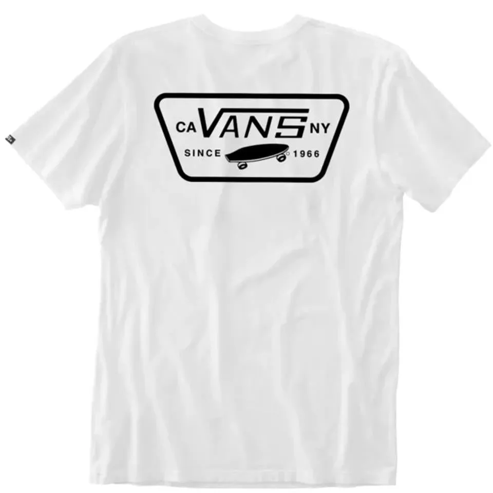 Vans Full Patch T-Shirt - White/Black homecoming SlimFit
