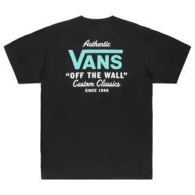 Friction Free Inner Lining polo neck Vans Holder Street Classic T-Shirt - Black/Aquatic