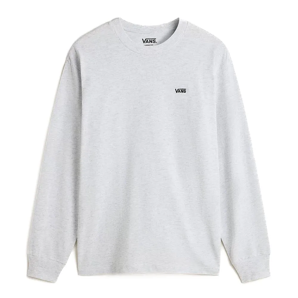 Perfect For Relaxing Vans Left Chest II Loose Long Sleeve T-shirt - Light Grey Heather