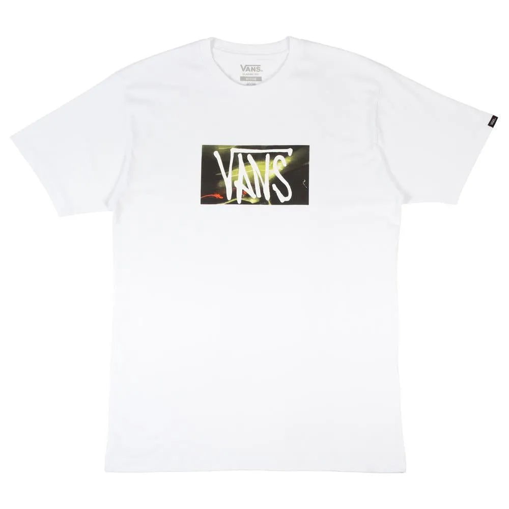 Vans Light Box Logo T-Shirt - White Durable Colorfast Finish Breathable mesh lining