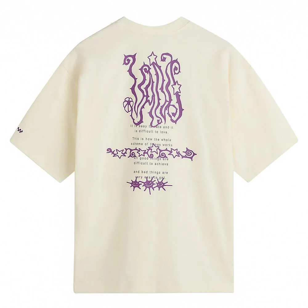 Anti-pilling Lightweight Layer Vans Skate Difficult to Love T-shirt - Marshmallow