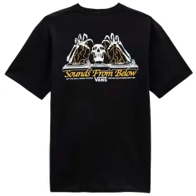 Flexible Ribbed Neckline Modern Layer Vans Sounds From Below T-Shirt - Black