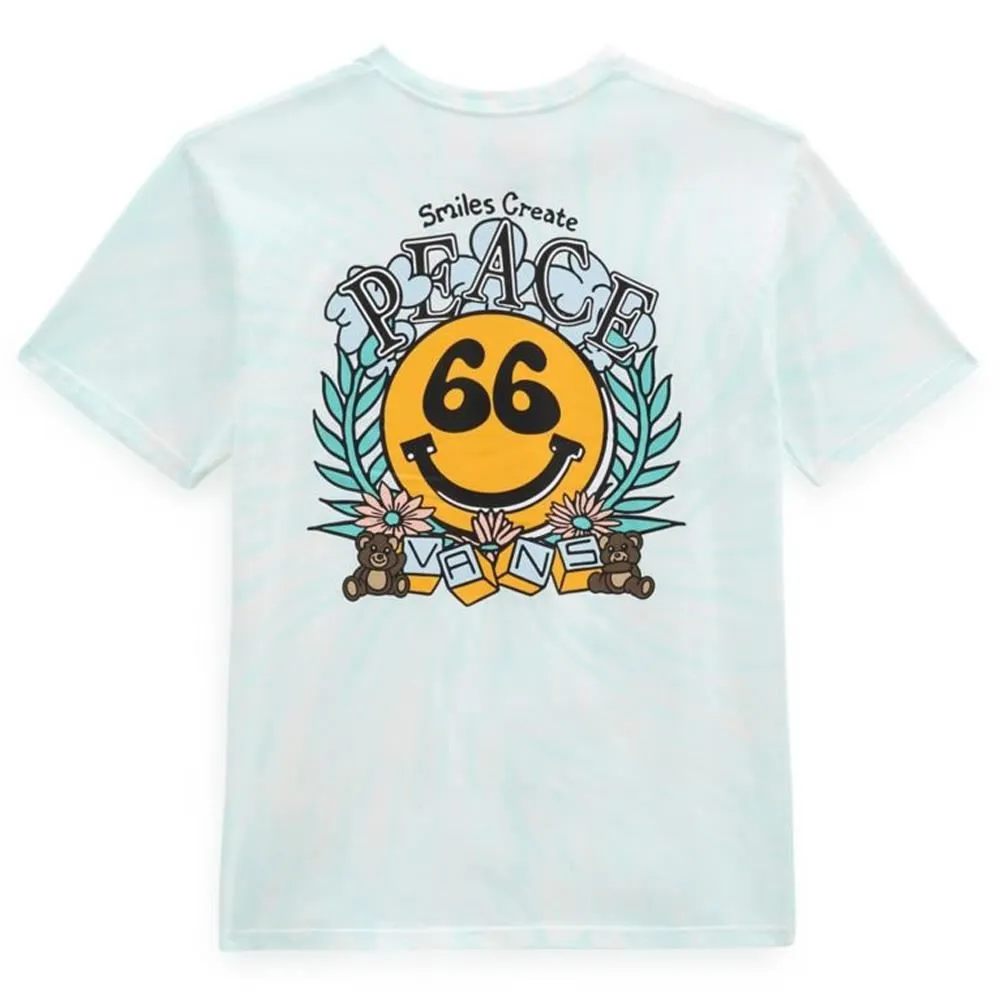 Fun and Comfortable Vans 66 Peace Tie Dye T-Shirt - Clearly Aqua