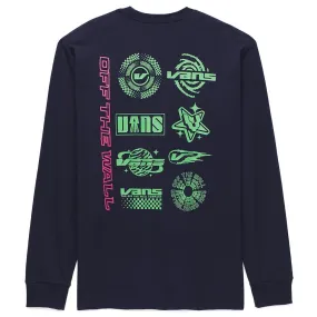mix and match Vans Logo Space Long Sleeve T-shirt - Navy