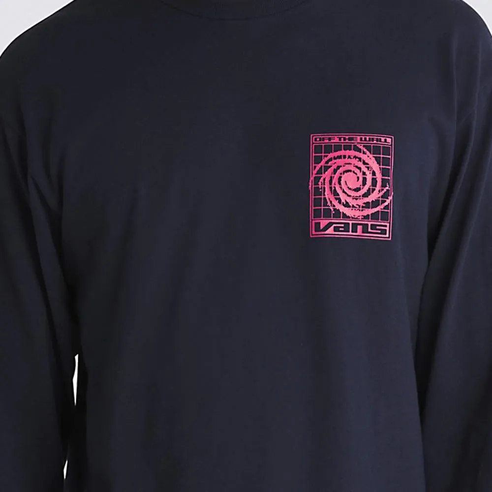 Sustainable Packaging Stylish Everyday Wear Vans Logo Space Long Sleeve T-shirt - Navy