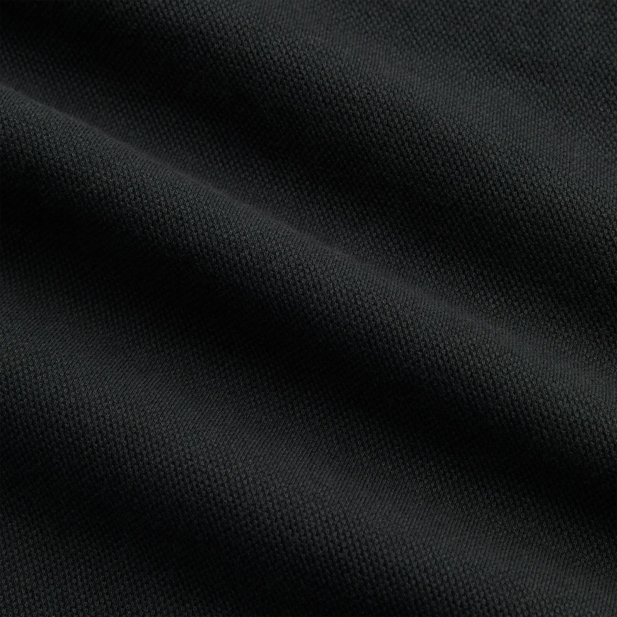 Kith Pique Long Sleeve Tap Polo - Black Monochrome Style Summer Party