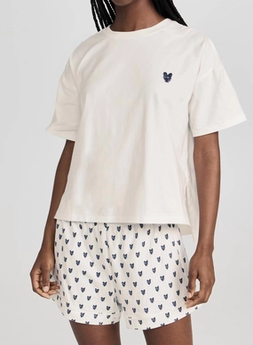 LowProfile Stitching Quick Dry Technology Veronica Pajama Set Pop Heart In Oatmilk