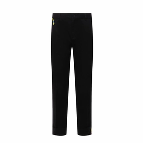 Versace Cotton Gabardine Men's Trousers High Durability Thread Base Style