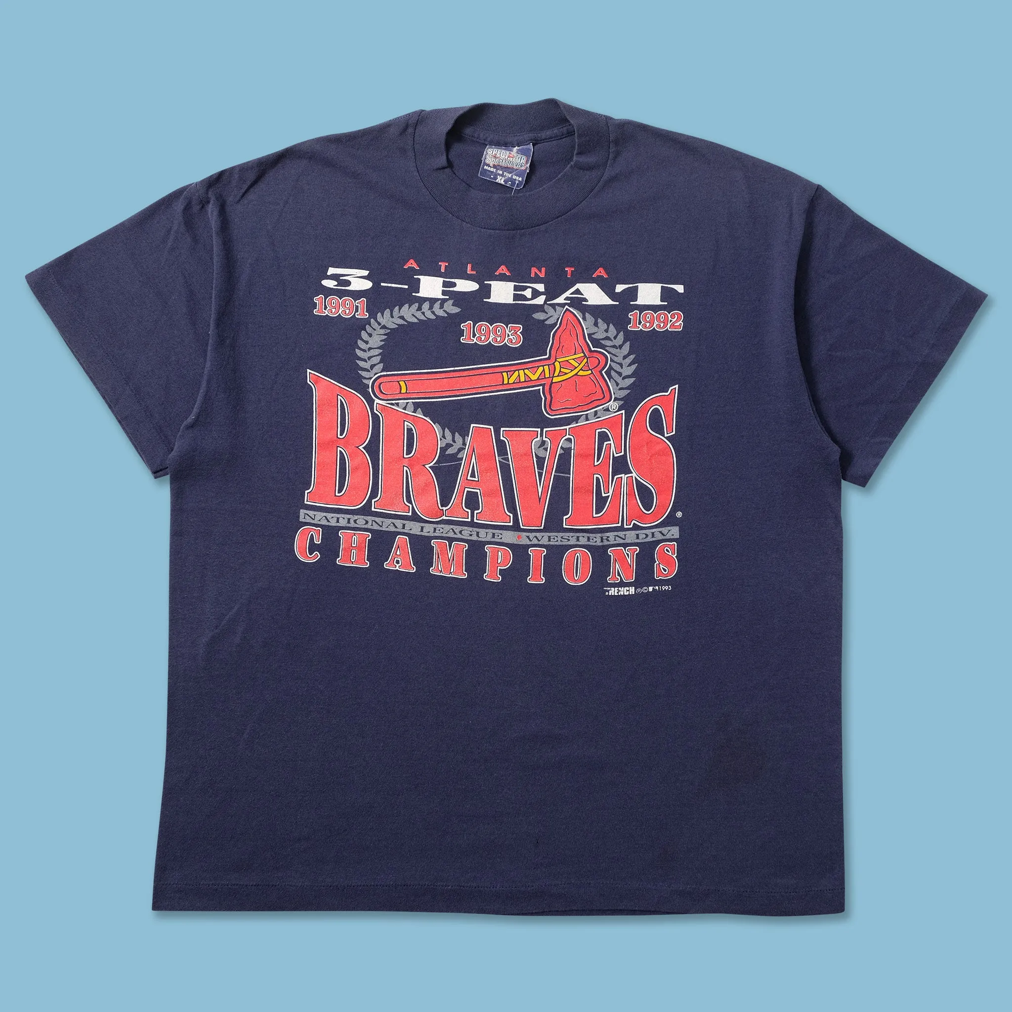 Smooth Neckline 1993 Atlanta Braves T-Shirt Large