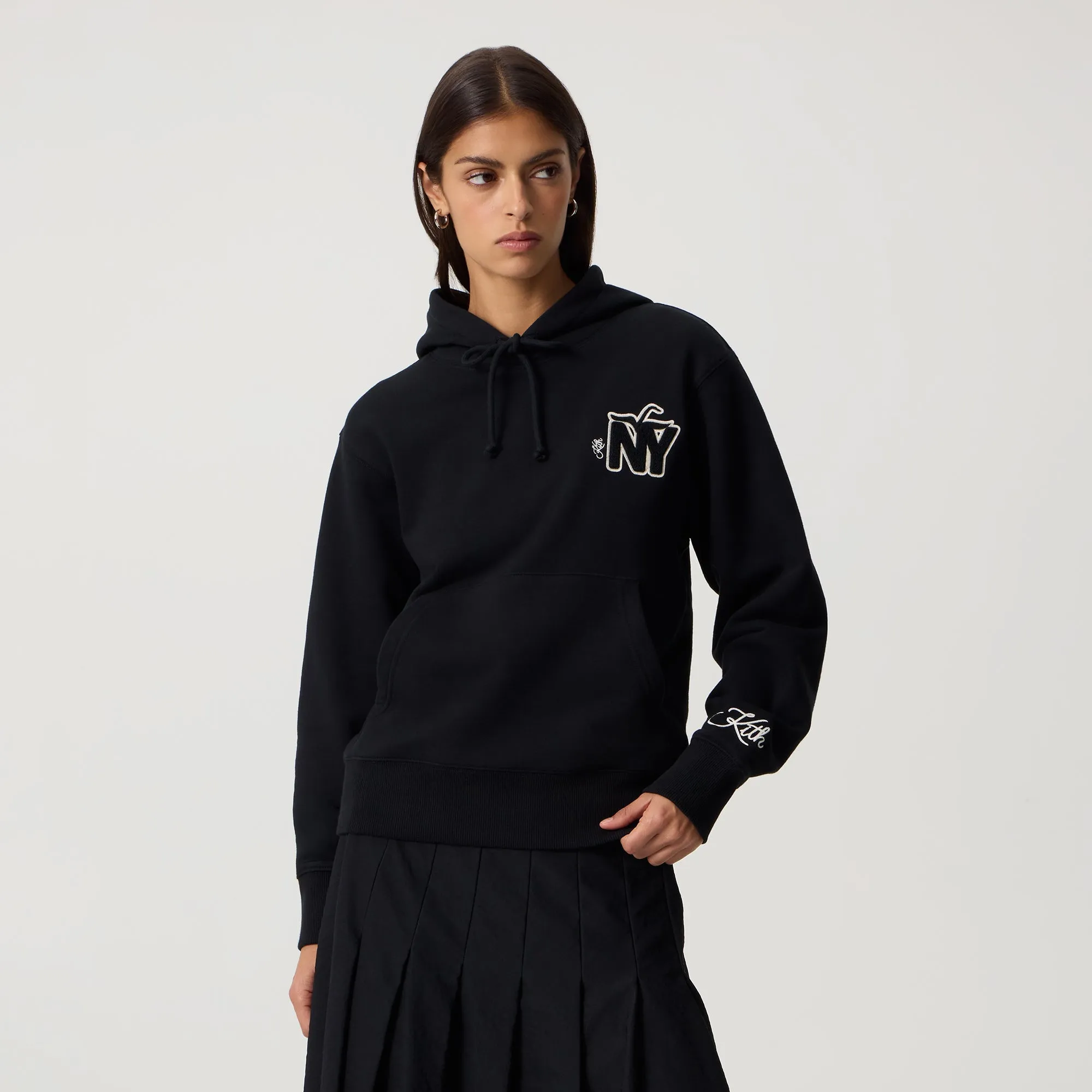 Kith Women Jane II NY Apple Hoodie - Black gemstone accents Quick-Dry Tech