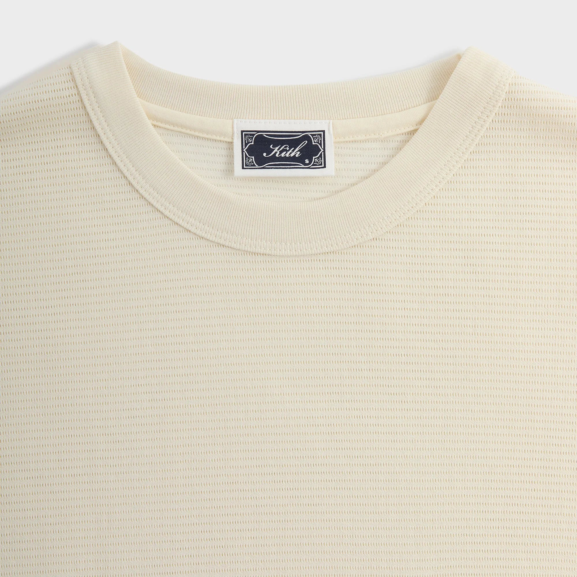 Kith Pointelle Mesh Leonard Pocket Tee - Sandrift Stylish and Relaxed Non Restrictive Silhouette