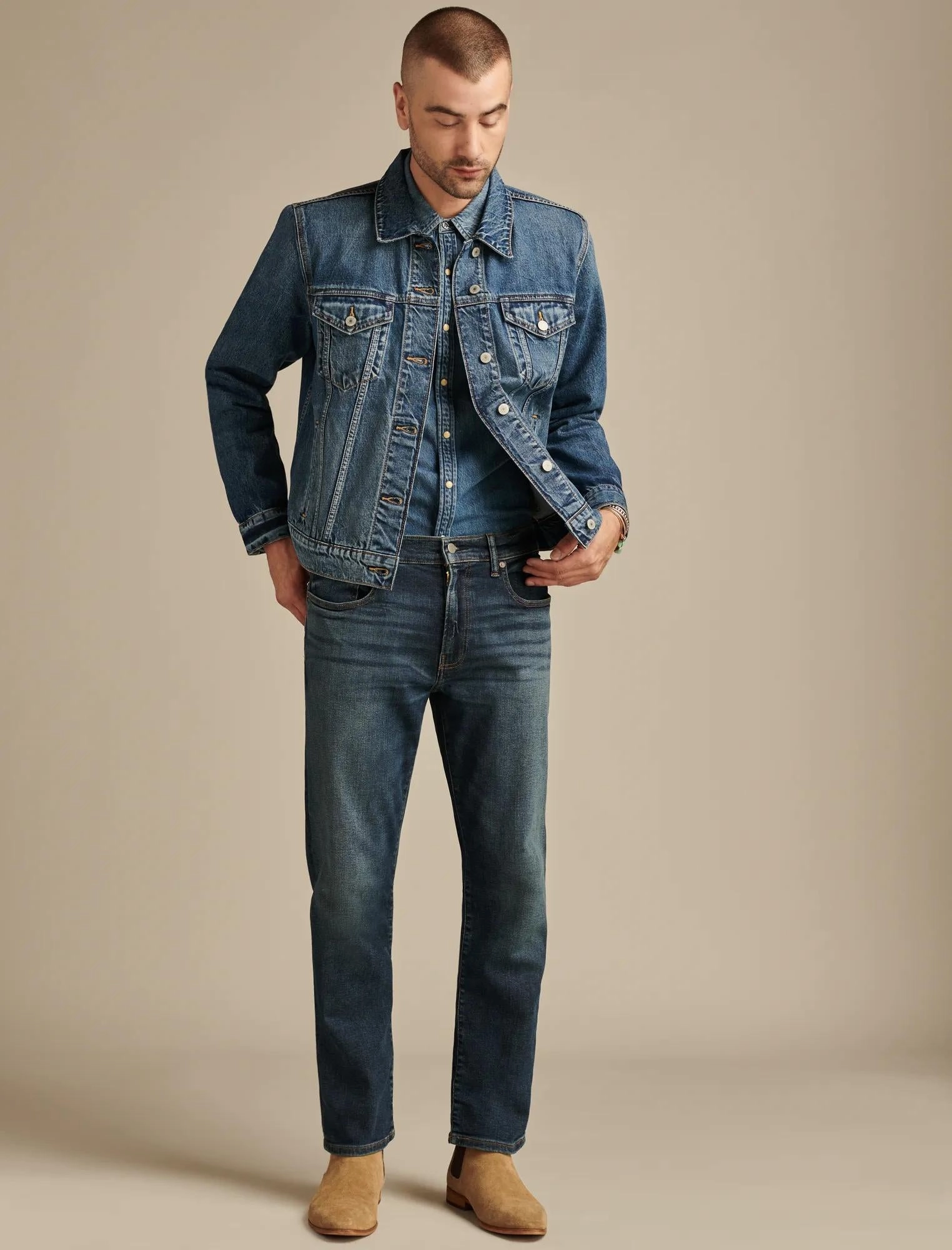 Outfit Basic Weekend Warrior Smooth Lucky Brand Men's 223 Straight Advanced Stretch Jean