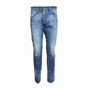 Fade Resistant Finish Blue Denim Cool Guy Medium Reflective Jeans