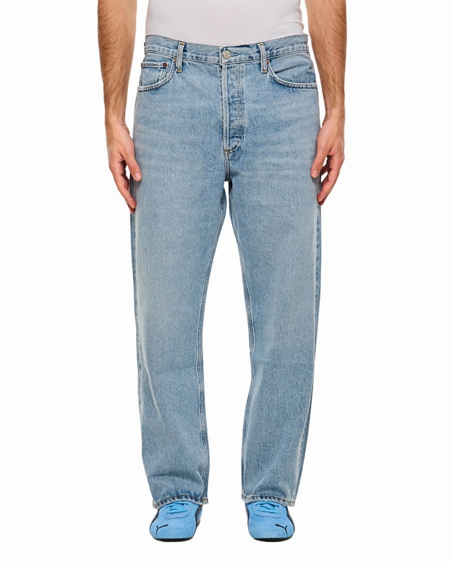 Holiday Vibes Evening Stroll Picnic Style Light Blue Denim 90'S Jeans