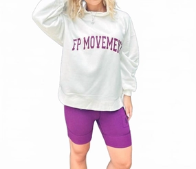 Victory Pullover And Short Set In White/ Deep Mulberry Eco Friendly Dye Non Irritating Seams