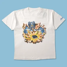 Light and Comfortable Foam Print Detail Vintage AVR T-Shirt Large