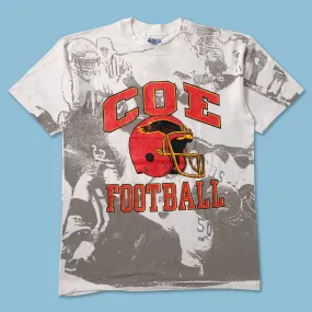 Light Style Trend Animal print wildness Vintage COE Football T-Shirt Medium