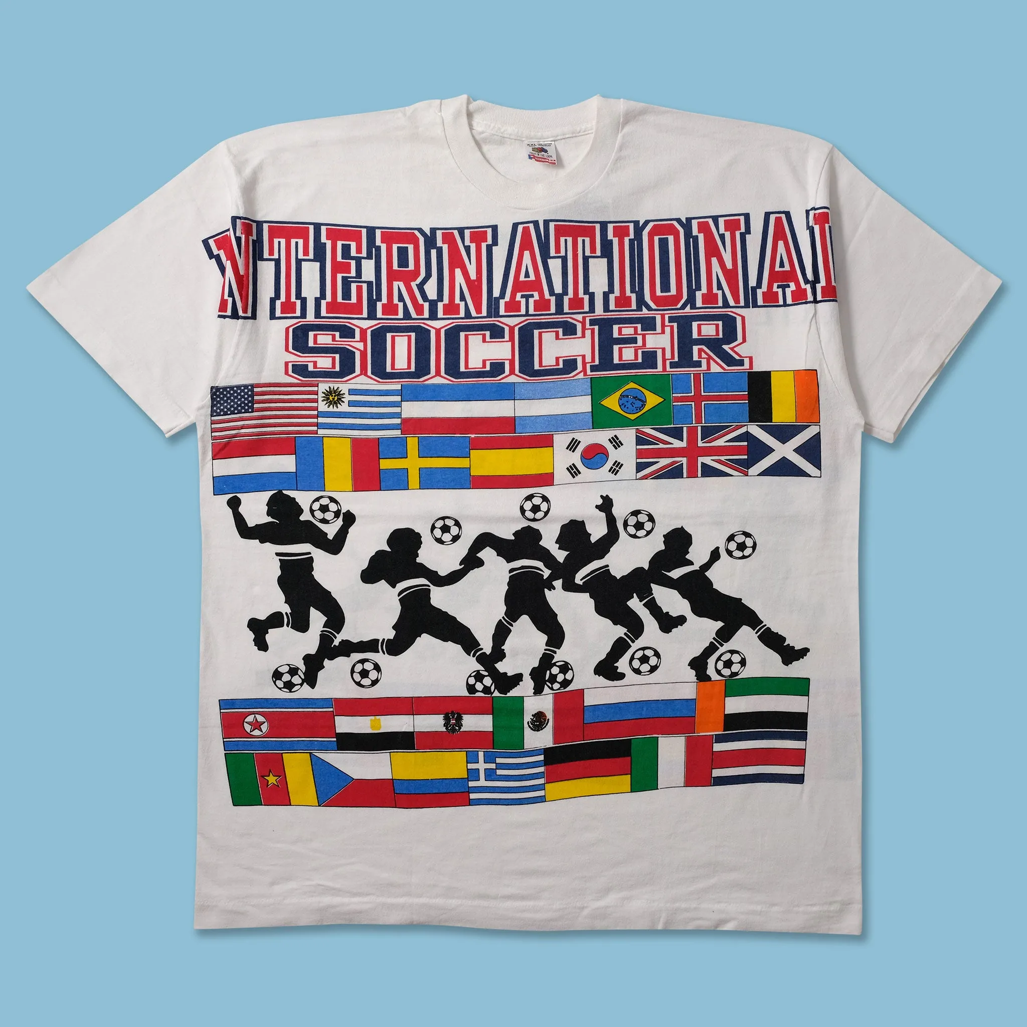 Vintage International Soccer T-Shirt XXL Hypoallergenic Textile