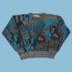 Satin Vintage Knit Sweater Small