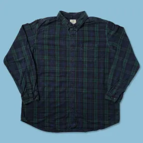 Vintage L.L. Bean Flannell Shirt XXL Festive Look Tailored Cuffs