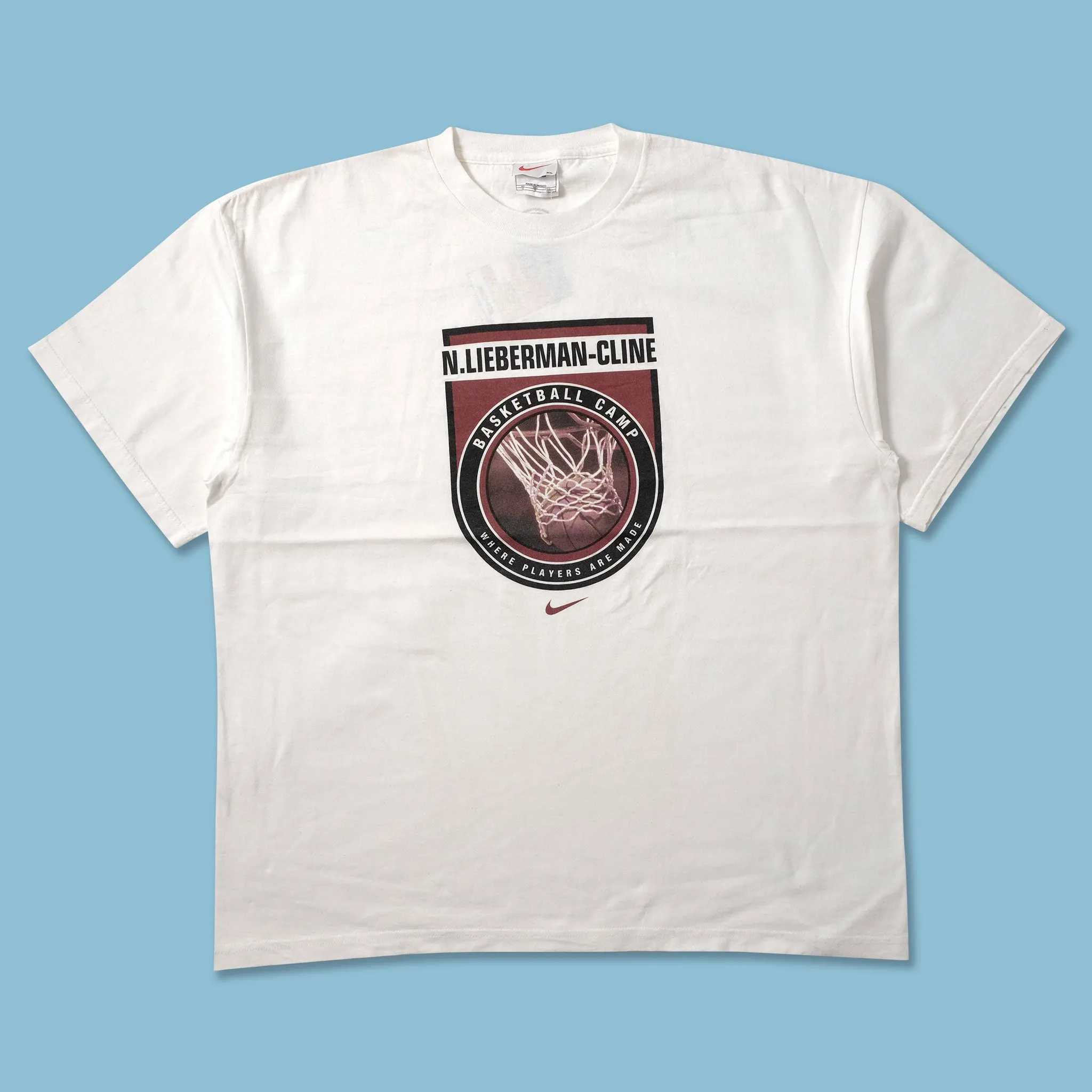 Layered Look Vintage Nike Basketball Camp T-Shirt XLarge