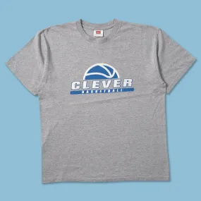 Vintage Nike Clever Basktball T-Shirt Large Non Restrictive Silhouette Reinforced Hemline