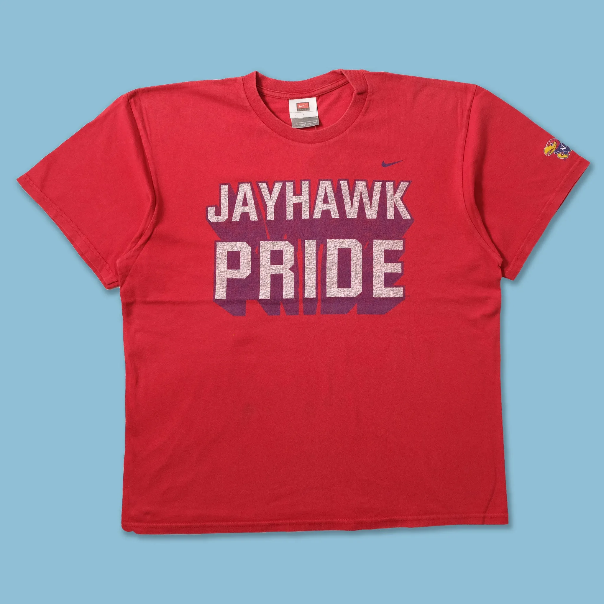 Anti Odor Treatment City Casual Vintage Nike Kansas Jayhawks T-Shirt Large