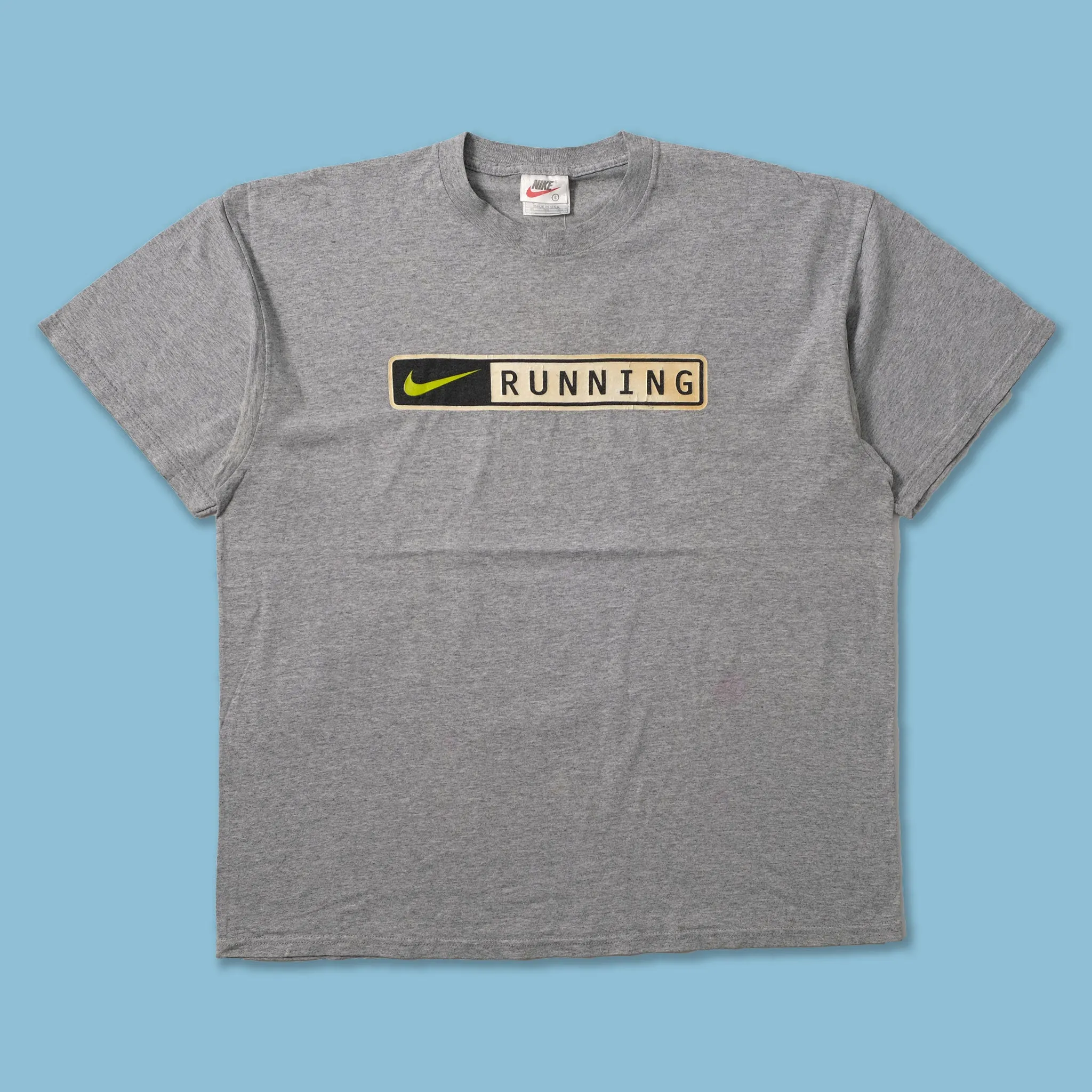 Vintage Nike Running T-Shirt Large Fashion-Ready Oversized Silhouette