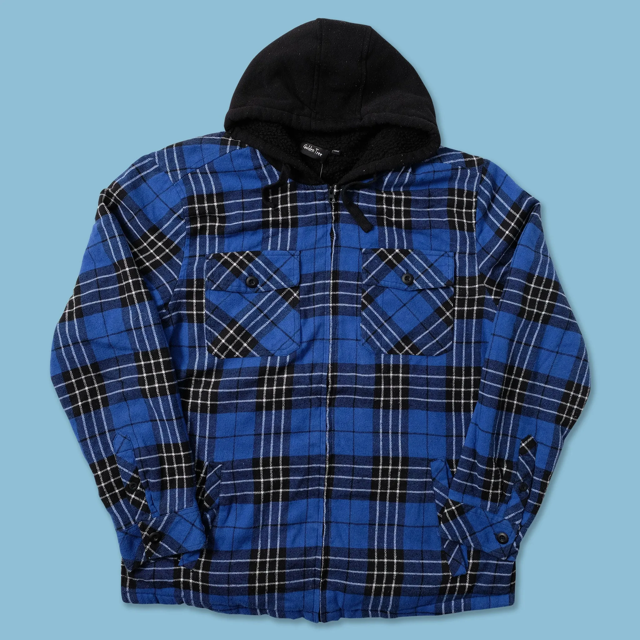 Vintage Padded Flannell Jacket Large Anti Cling Fabric Contemporary Look