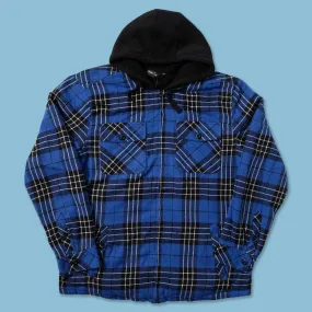 Vintage Padded Flannell Jacket Large Subtle pattern Festive Look