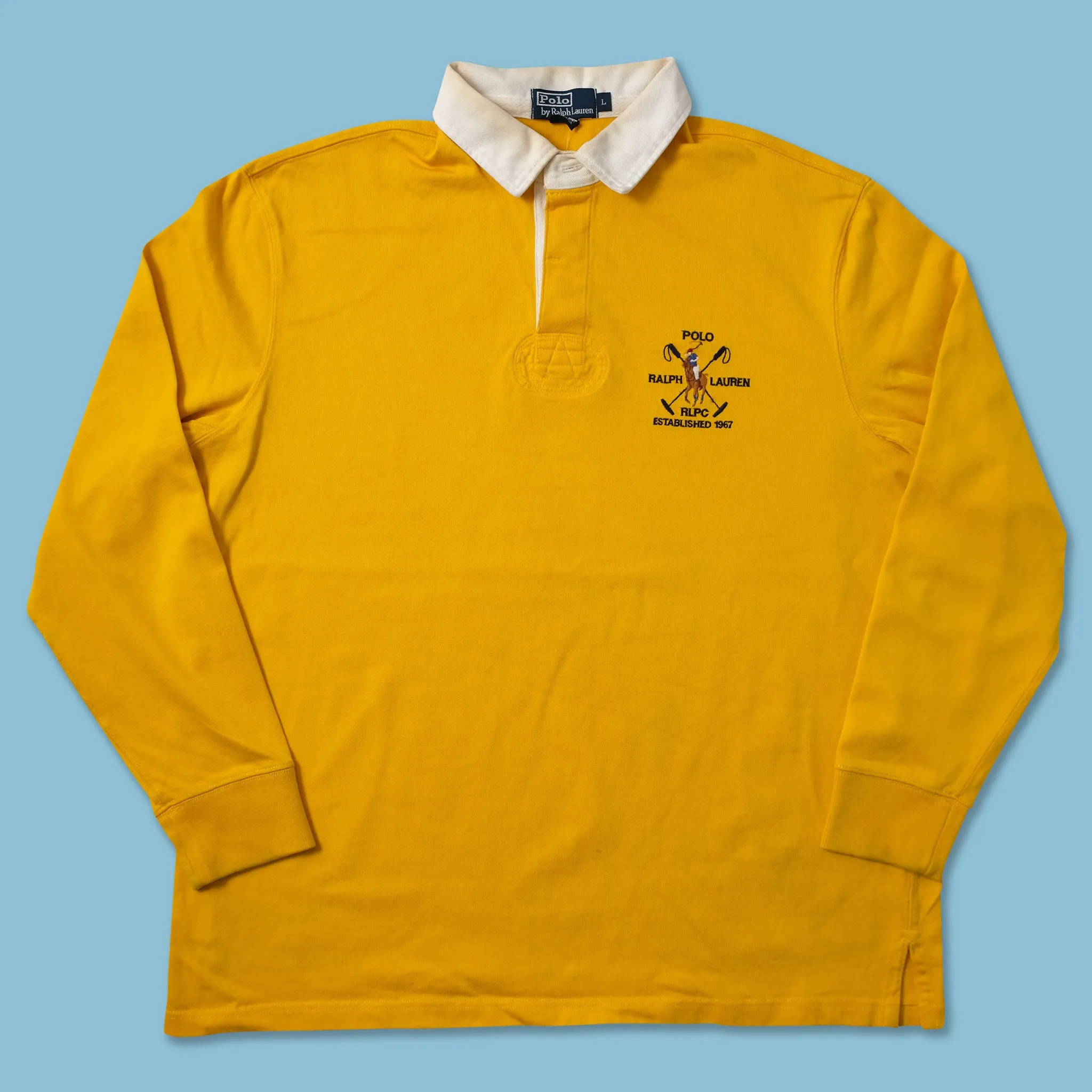 MoistureWicking Fabric Soft Touch Vintage Polo Ralph Lauren Rugby Sweater XLarge