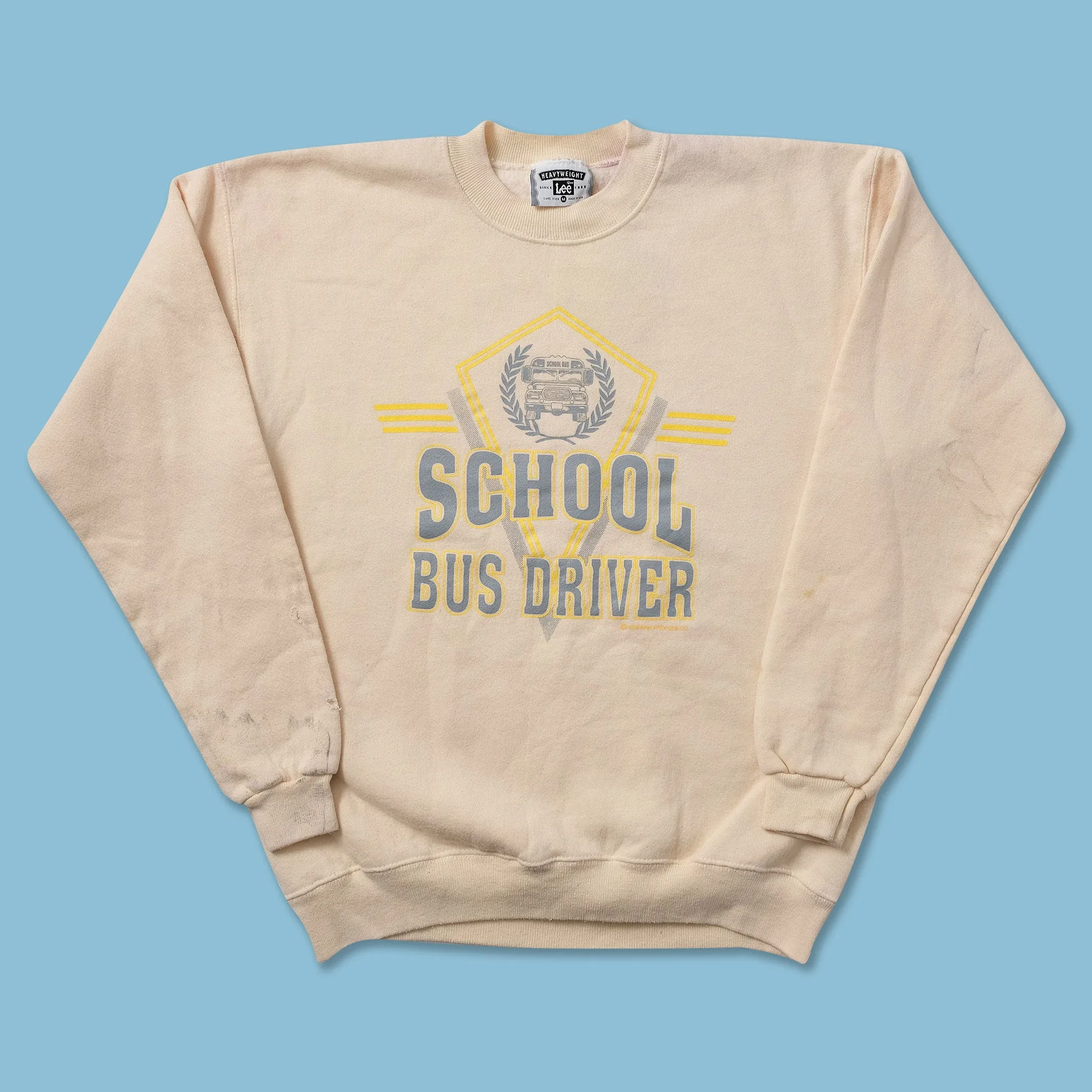 Vintage School Bus Driver Sweater Small Lightweight