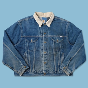 Zipper Closure System Compression Fit Technology Vintage Carhartt Denim Jacket Large