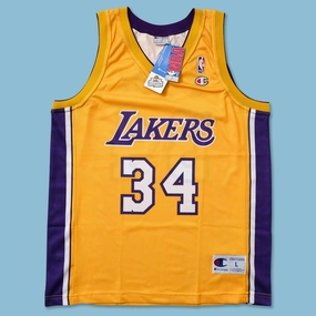 Vintage Champion Los Angeles Lakers Jersey Non Restrictive Tailoring Brushed Fleece Lining