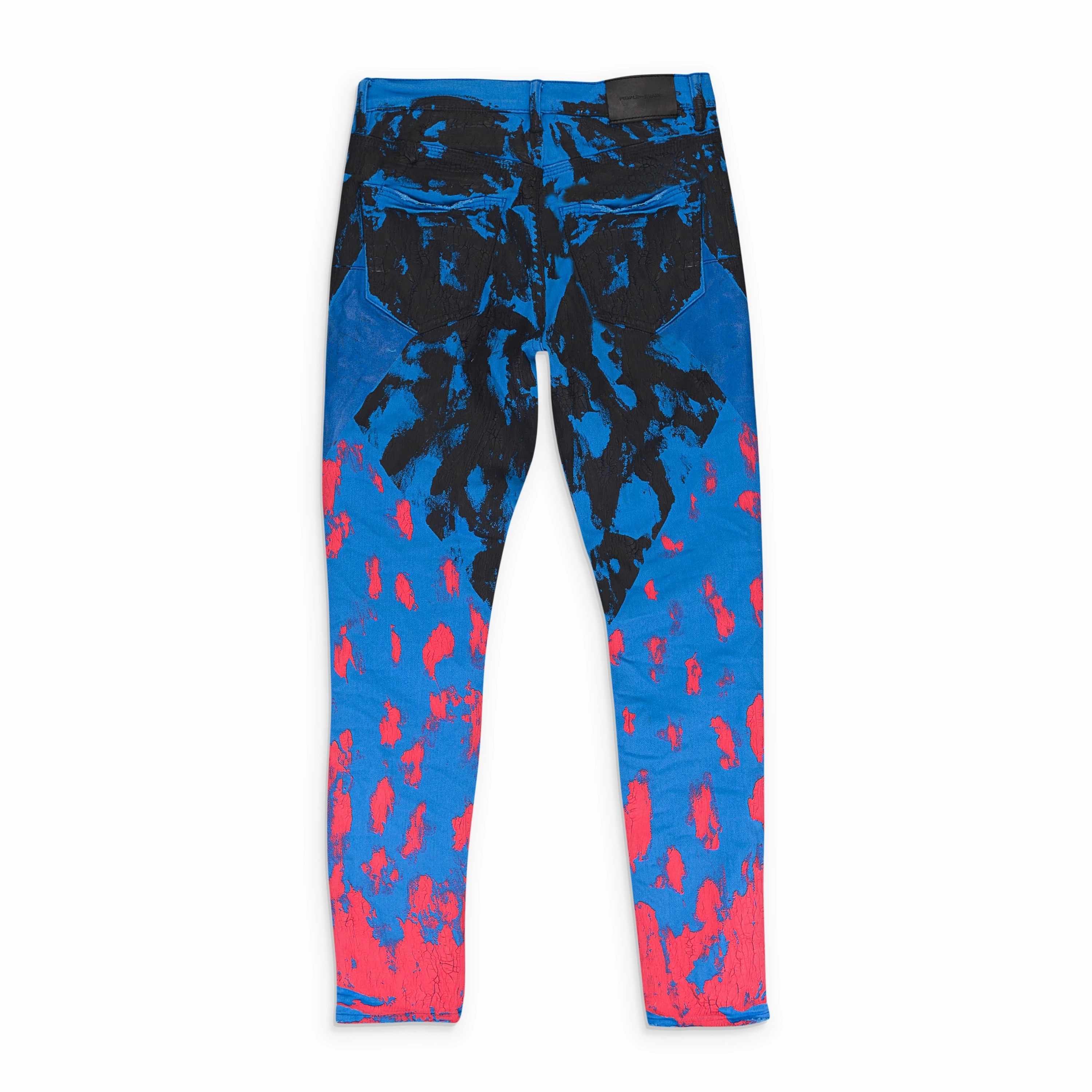 DIRECTOIRE CRACKLE PAINT WITH FOIL Blue SKINNY JEANS Outfit Base Light Wear