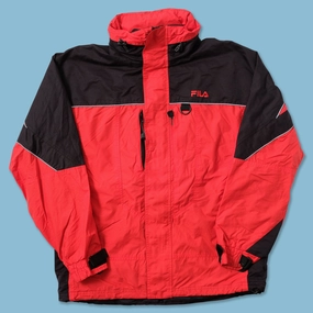 Sun Protective Fabric Casual Staple Vintage Fila Jacket Large