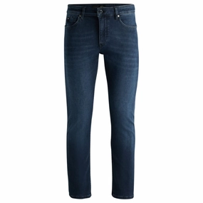 Slim-fit jeans in blue knitted stretch denim Spring Attire