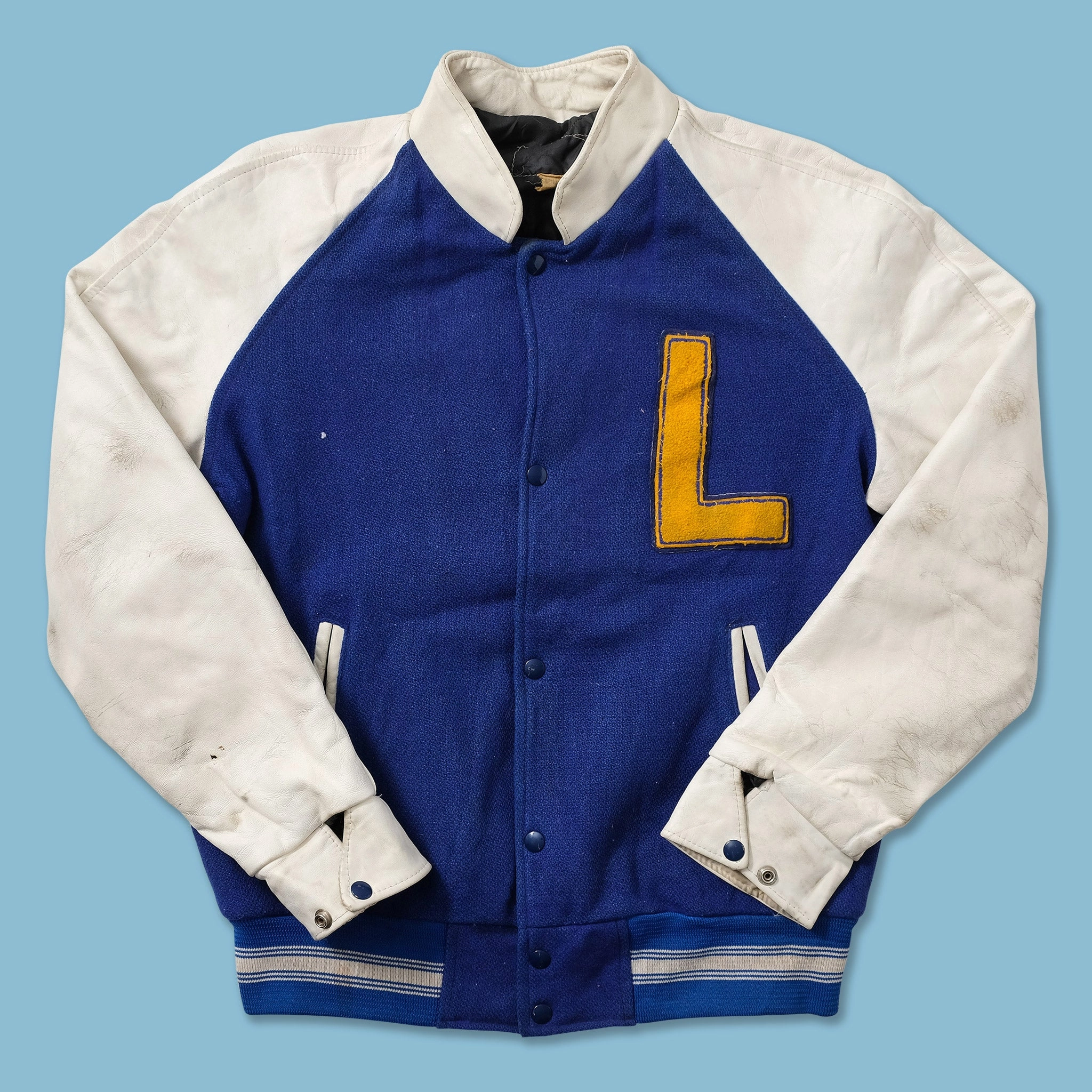 Stretchable Panels Vintage High School Varsity Jacket Small