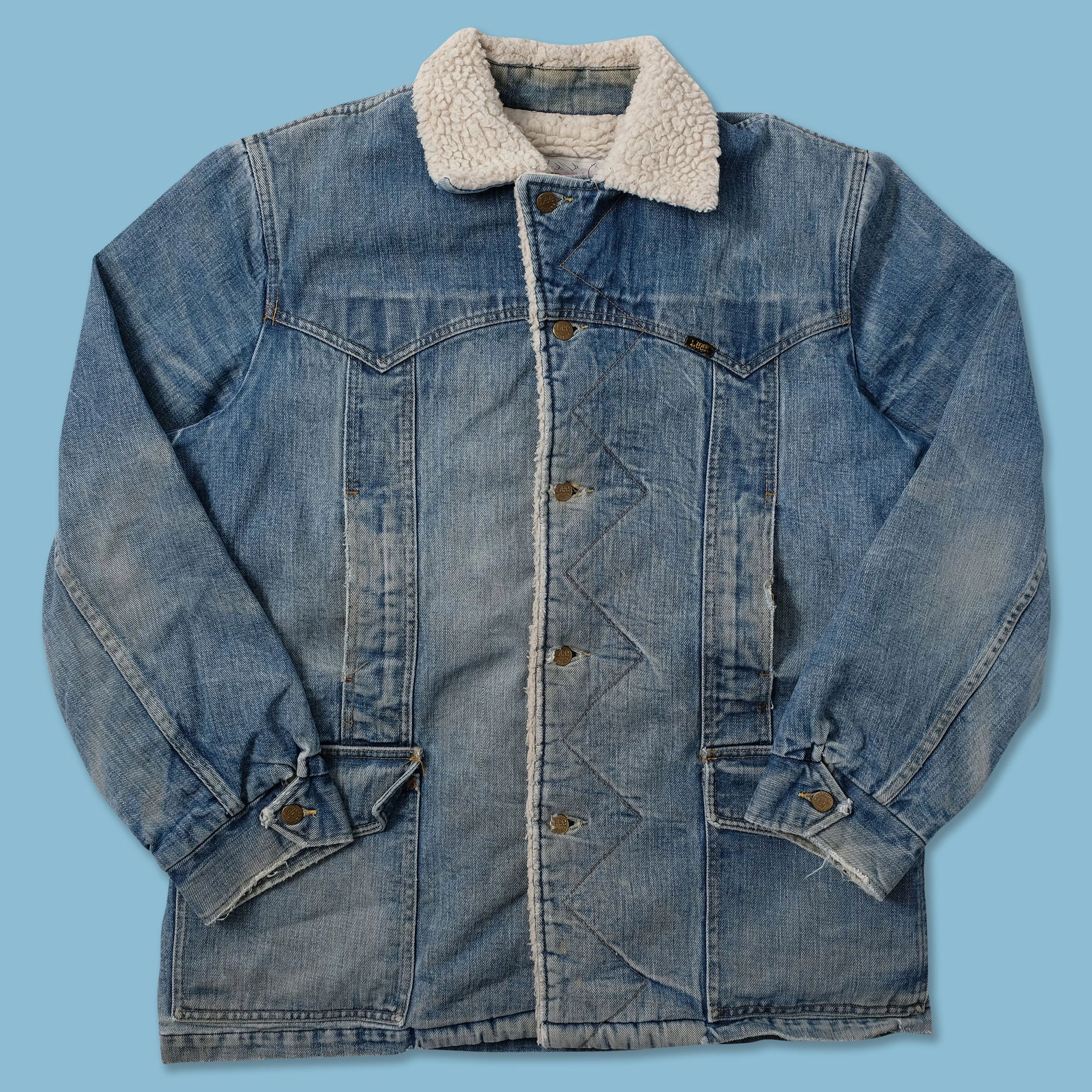 Compact Travel Friendly Vintage Lee Storm Rider Denim Jacket XLarge