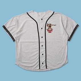 Stretch Fabric Technology Vintage Tasmanian Devil Baseball Jersey XLarge