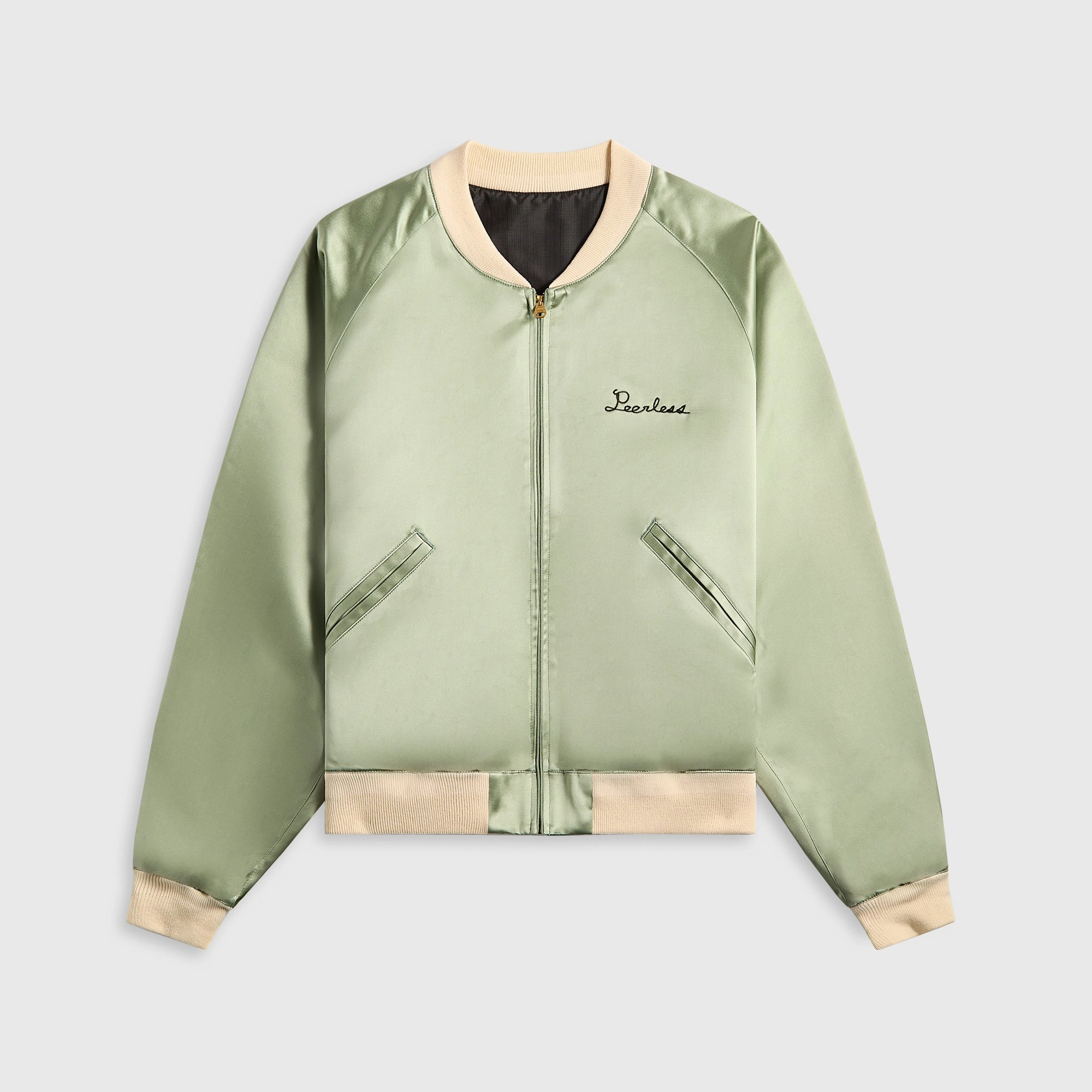Visvim Hackett Swing Top Silk - Light Green Reflective Safety Trim