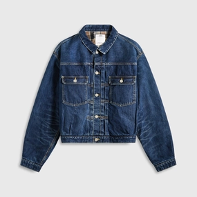 Chill Look Multipurpose Layering Visvim Ss 101X Jacket Damaged Check - Beige / Indigo