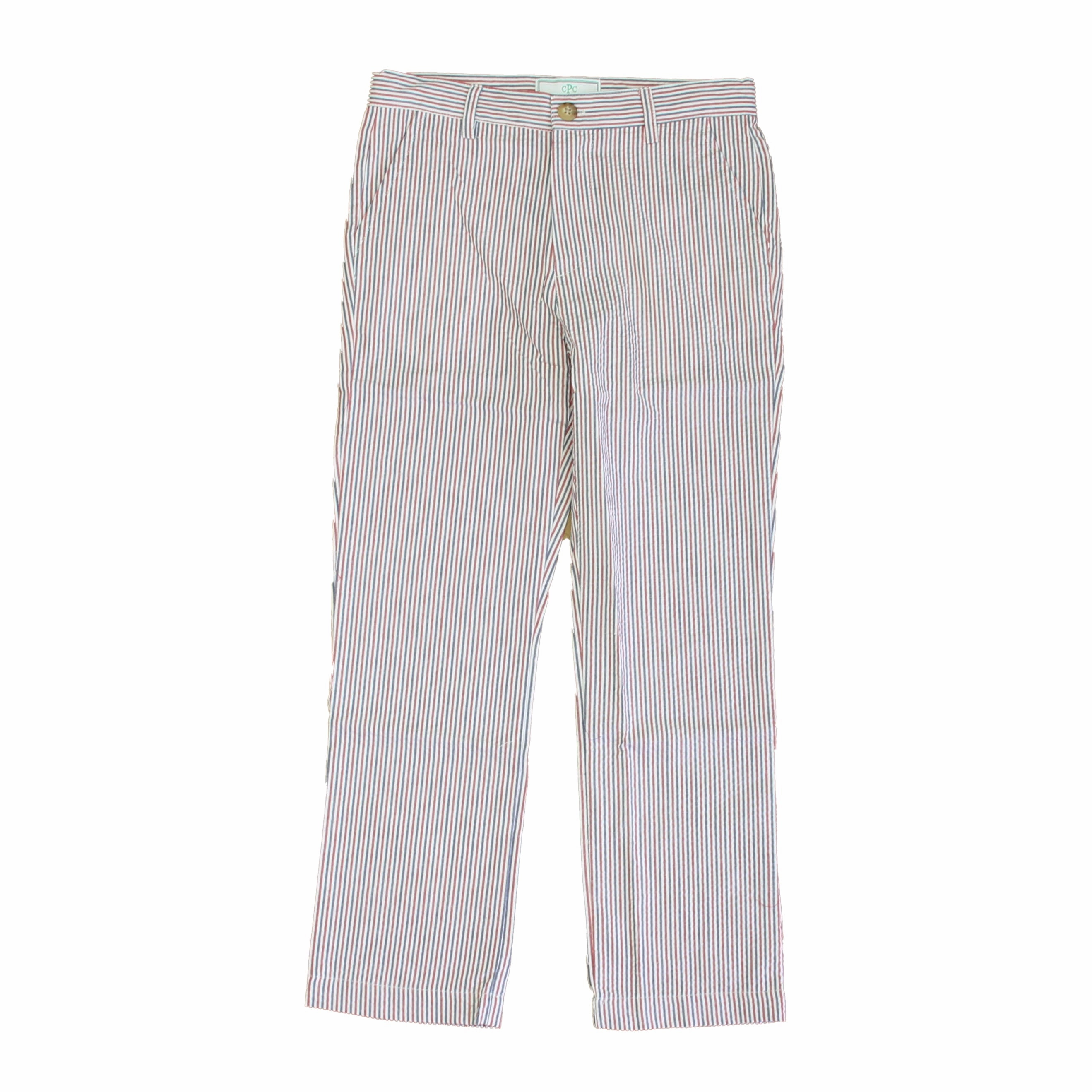 Classic Prep Boys Red | White | Blue Pants Size: 6-14 Years Timeless Design Back pockets